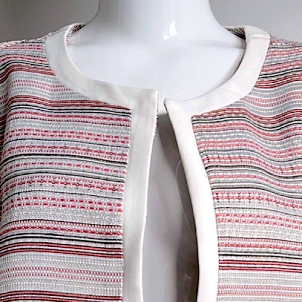 LIZ JORDAN Designer Collection. Melody Jacket, Ivory Peaches. Limited Edition - Picture 1 of 7